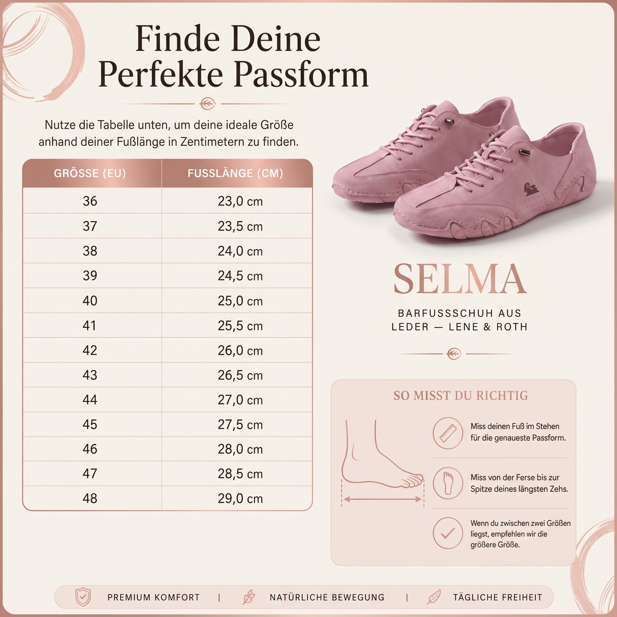 Selma – Ultra-bequemer Barfußschuhe aus Leder