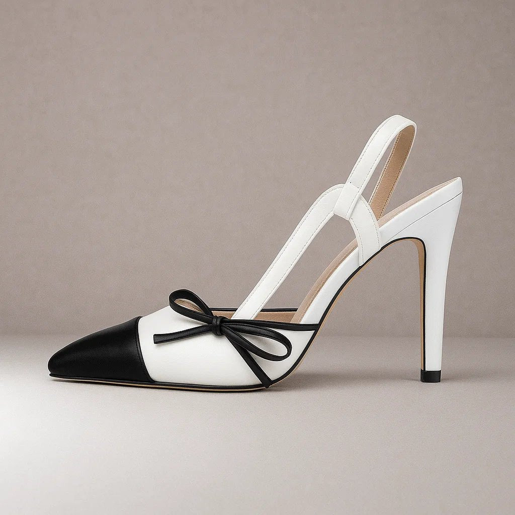 Bettina | Spitze Slingback-Pumps mit Schleife