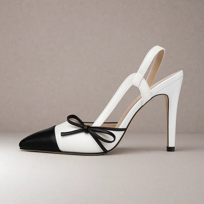 Bettina | Spitze Slingback-Pumps mit Schleife