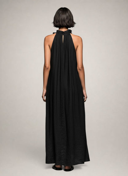 HÉLOÏSE | Maxikleid mit hohem Rüschenkragen