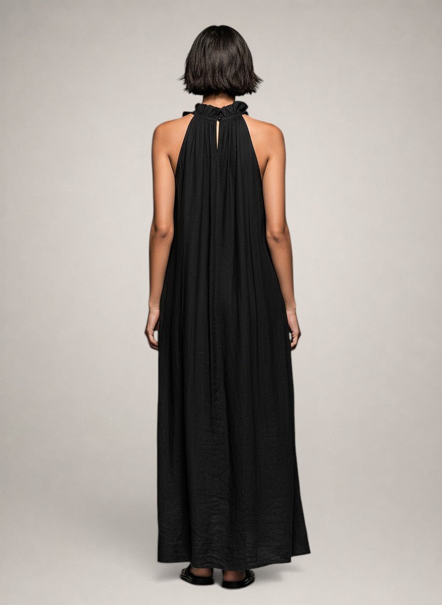 HÉLOÏSE | Maxikleid mit hohem Rüschenkragen
