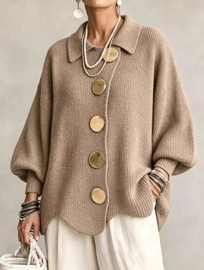 Isadora | Oversized Kragen-Cardigan