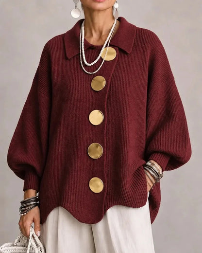 Isadora | Oversized Kragen-Cardigan