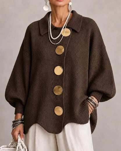 Isadora | Oversized Kragen-Cardigan