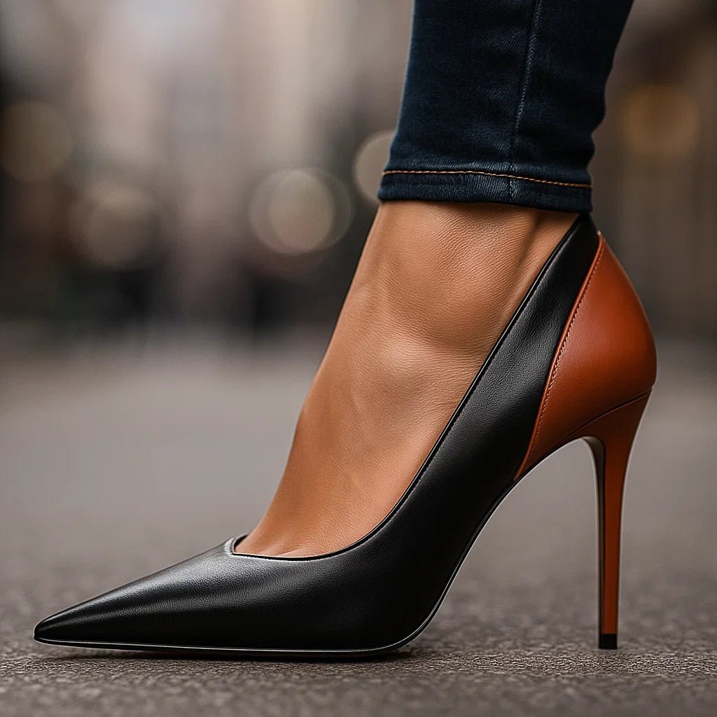 Ottilie | Spitze Stiletto-Pumps im Colorblocking-Design