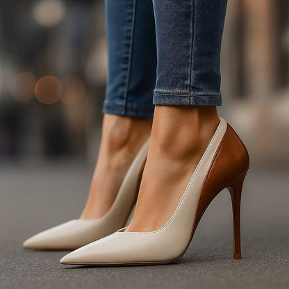 Ottilie | Spitze Stiletto-Pumps im Colorblocking-Design