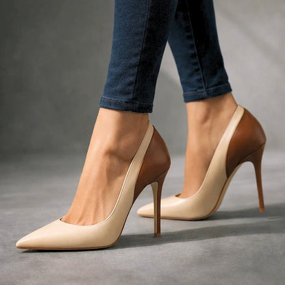 Ottilie | Spitze Stiletto-Pumps im Colorblocking-Design