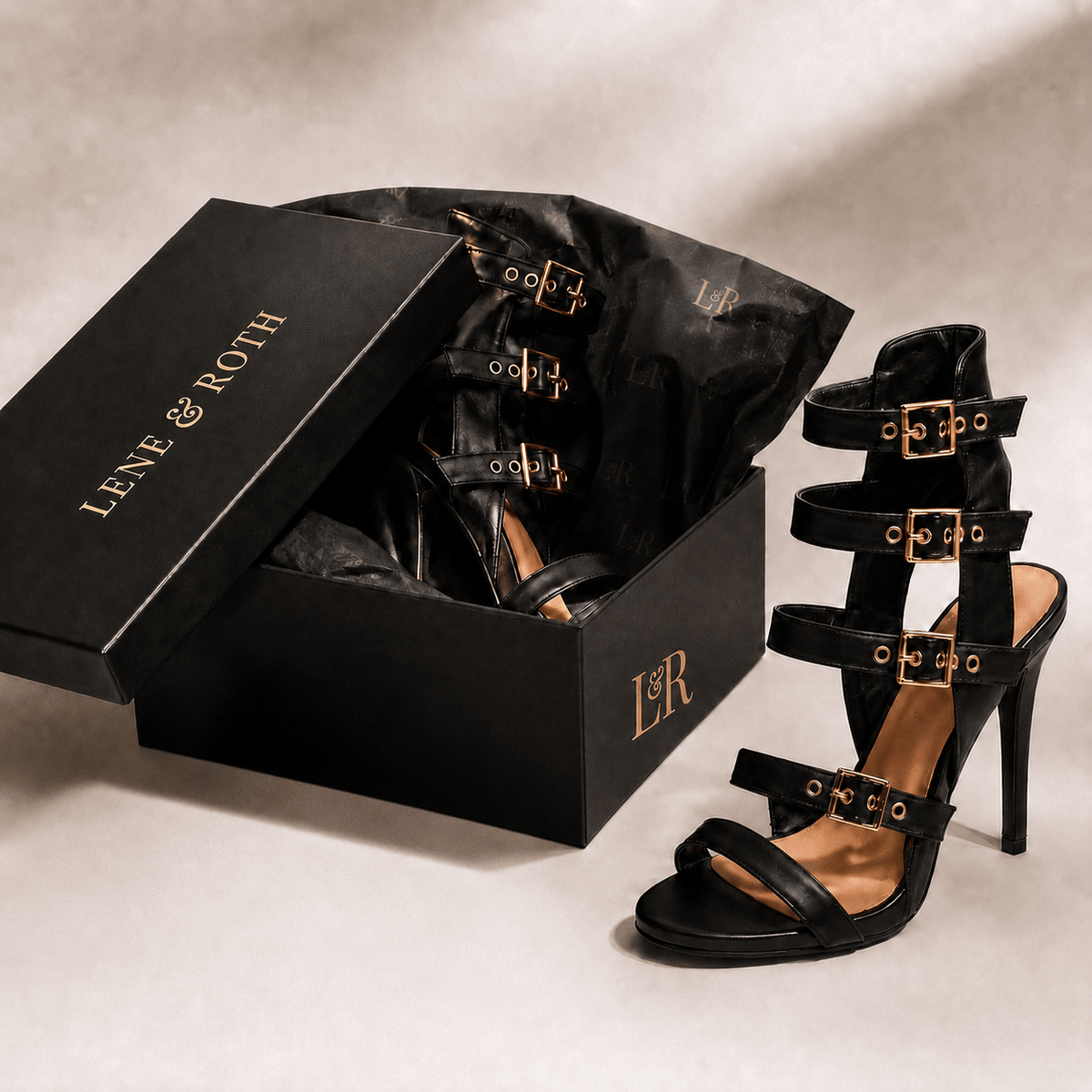 Valeska | Gladiator-Stiletto mit Schnallen